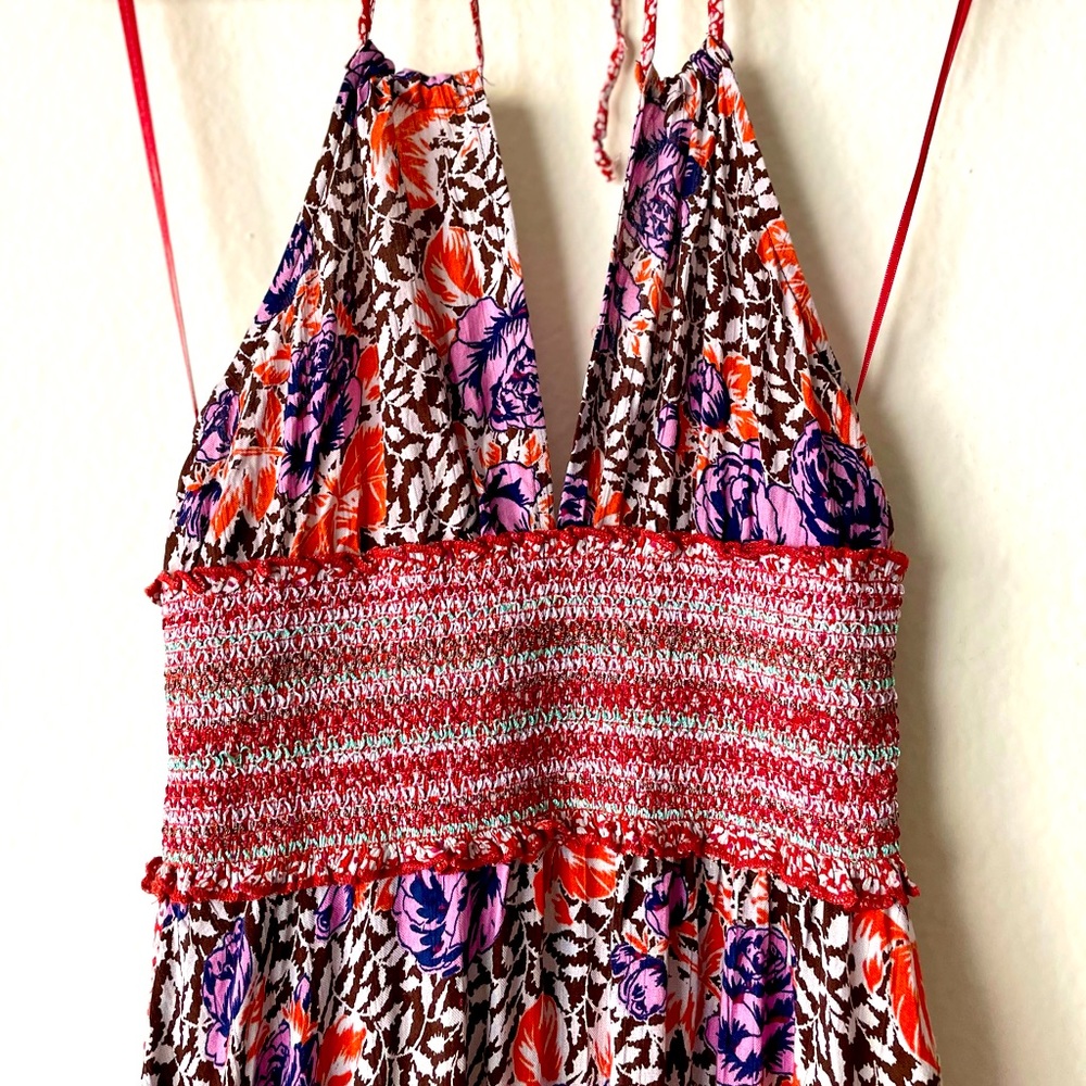 FREE PEOPLE “Gabriela” Halter Dress in “Terracotta” Print - Picture 10 of 12